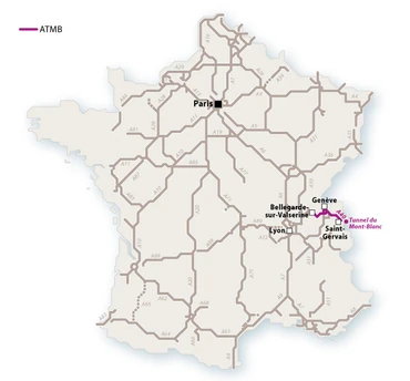 Le réseau ATMB en 2010. © Thomas G.