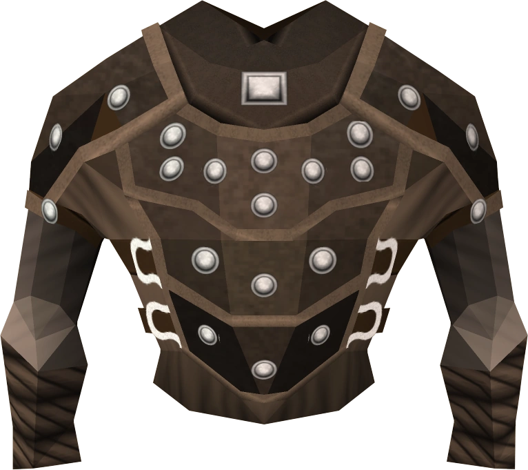 A detailed view of a studded body