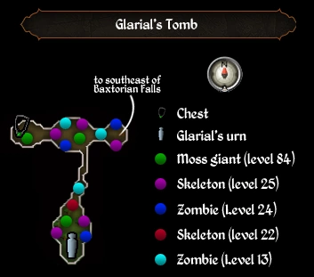 Glarial's Tomb map