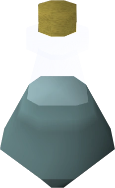 A close-up view of an unfinished guam potion