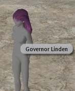 Governor Linden made an appearence, although due to lag appeared mostly grey.