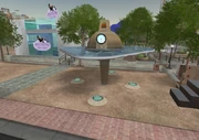 The Miramare telehub uinquely styled and built to go along with the urban theme of the surrounding sims.