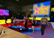 a few people dancing together in the famous dance line