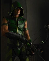 Oliver Queen as Green Arrow.