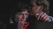 Jonathan comforts Clark, who arrived too late to save Lana's life.