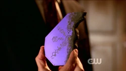 The effects of Clark Kent's heat vision on the black box.