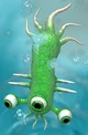 Squiggly, a three-eyed spiked cell