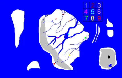 The layout of the tribes near the onset of the tribal phase.