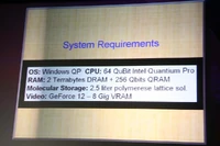 Will Wright jokingly announced the system requirements for Spore