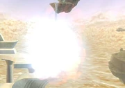 Sheik disappears in a flash of light.