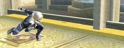 Sheik unleashes Needle Storm on the ground.