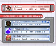 The list of friends.