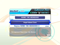 The Sound Test as it appears in Super Smash Bros. Brawl.