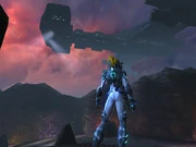 Nova with a battlecruiser overhead.