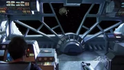 The front of the bridge of the Daedalus.