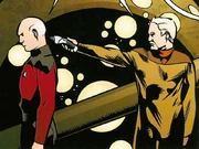 Picard is greeted by one of the conspirators