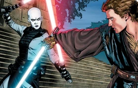 Asajj Ventress versus Anakin Skywalker on Yavin 4