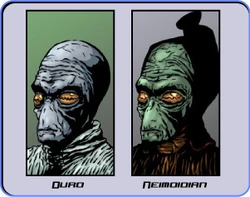 Comparison between Duros and Neimoidians.