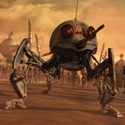 A dwarf spider droid on Geonosis.