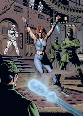 Mirith Sinn being tortured by Carnor Jax's men.
