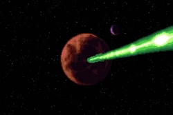 Despayre is destroyed by the Death Star's superlaser.