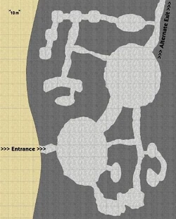 A map, showing the layout of The Enclave.