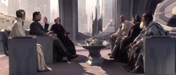 Mon Mothma and Bail Organa, among others, discuss the formation of the Rebel Alliance.
