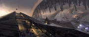 Concept art of the battle.