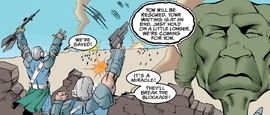 The armies of Koros Major fight with renewed spirit under Memit Nadill's battle meditation.