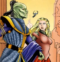 Guri and Prince Xizor.