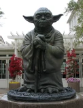 Statue of Yoda by Lawrence Noble at Letterman Digital Arts Center.