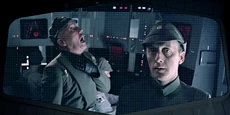 Darth Vader Force chokes Ozzel to death in front of Firmus Piett.