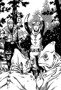 New Republic scouts attempting to communicate with an unknown alien species.