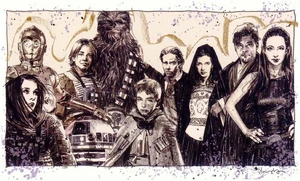 The Skywalkers and Solos during the Yuuzhan Vong War.
