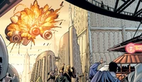 The Star of Iskin explodes, destroying the corpse of Finis Valorum.
