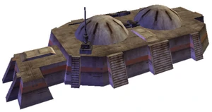 A typical cantina building exterior.