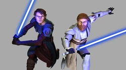 Anakin & Obi-Wan tijdens de Clone Wars