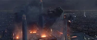 Świątynia Jedi, płonąca ruina po szturmie zgotowanym przez Dartha Vadera
