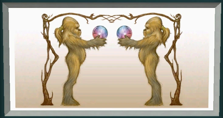 Life Day Painting (Gift giving Wookiees)