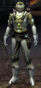 A player wearing full Bio Armor