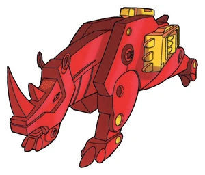 "Slaggit, Blaster, lemme out or I'll SMASH my way out!"