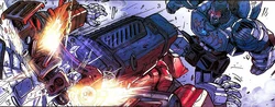Megatron makes Fastback lose his head.