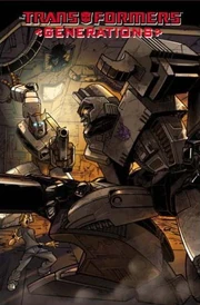 Megatron vs Ratchet on the TPB cover