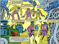 Bonecrusher is the green and purple one.