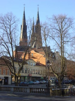 View of Uppsala Cathedral, Uppsala, Sweden.