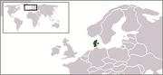 Map showing the location of Denmark.