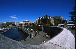 Victoria's Inner Harbour with the Empress Hotel in the background.