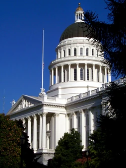 The capitol building in Sacramento, California.