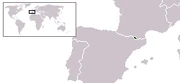 Map showing the location of Andorra.