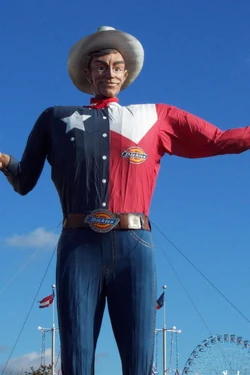 Big Texas, the mascot of the Texas State Fair since 1952.